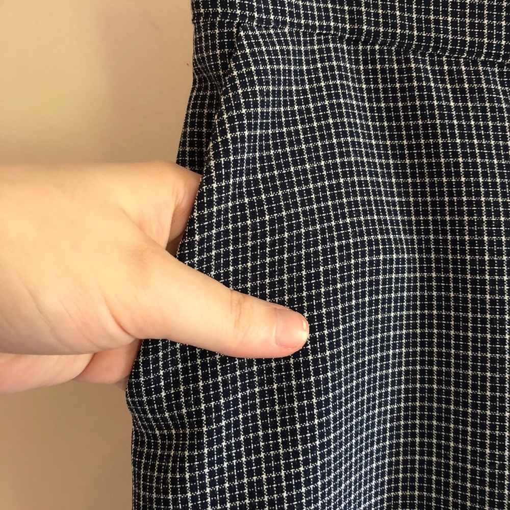 Et Tigre Navy Blue Gingham Dayandra Trousers - Picture 4 of 10